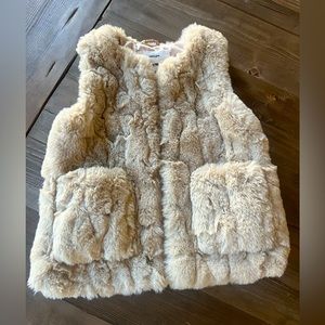 ZARA~ little girl Faux fur vest